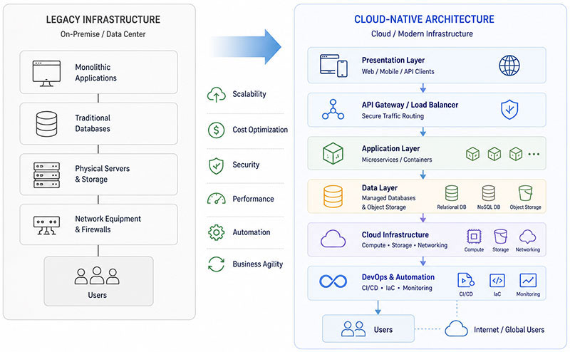 Legacy Infrastructure To Cloud-Native Architecture